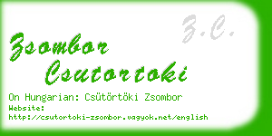 zsombor csutortoki business card